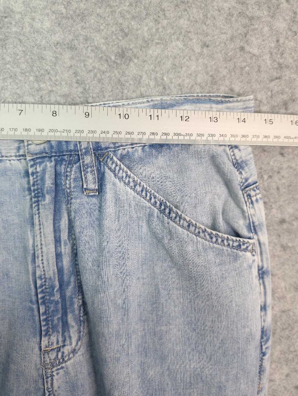 Frame Le Baggy Palazzo Denim Jeans In Aries - Picture 8 of 10